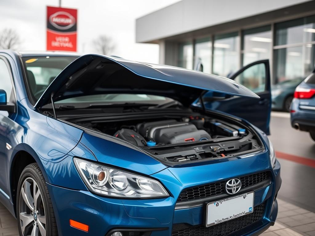 Return of a broken used car to the dealershipфото