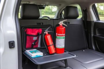 Подбор аптечки и огнетушителя для Lifan X60: требования и размещение